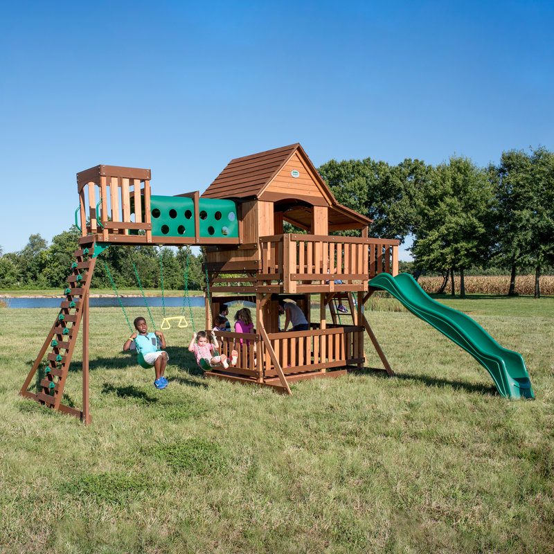Backyard Discovery Woodridge Elite All Cedar Wooden Swing Set & Reviews